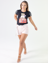 QUEENS VICTORIA T-SHIRT WITH STRIPES